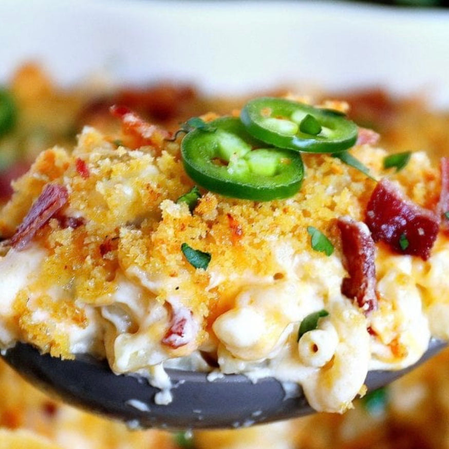 Jalapeño Popper Mac & Cheese w/Bbq Chicken & Bacon