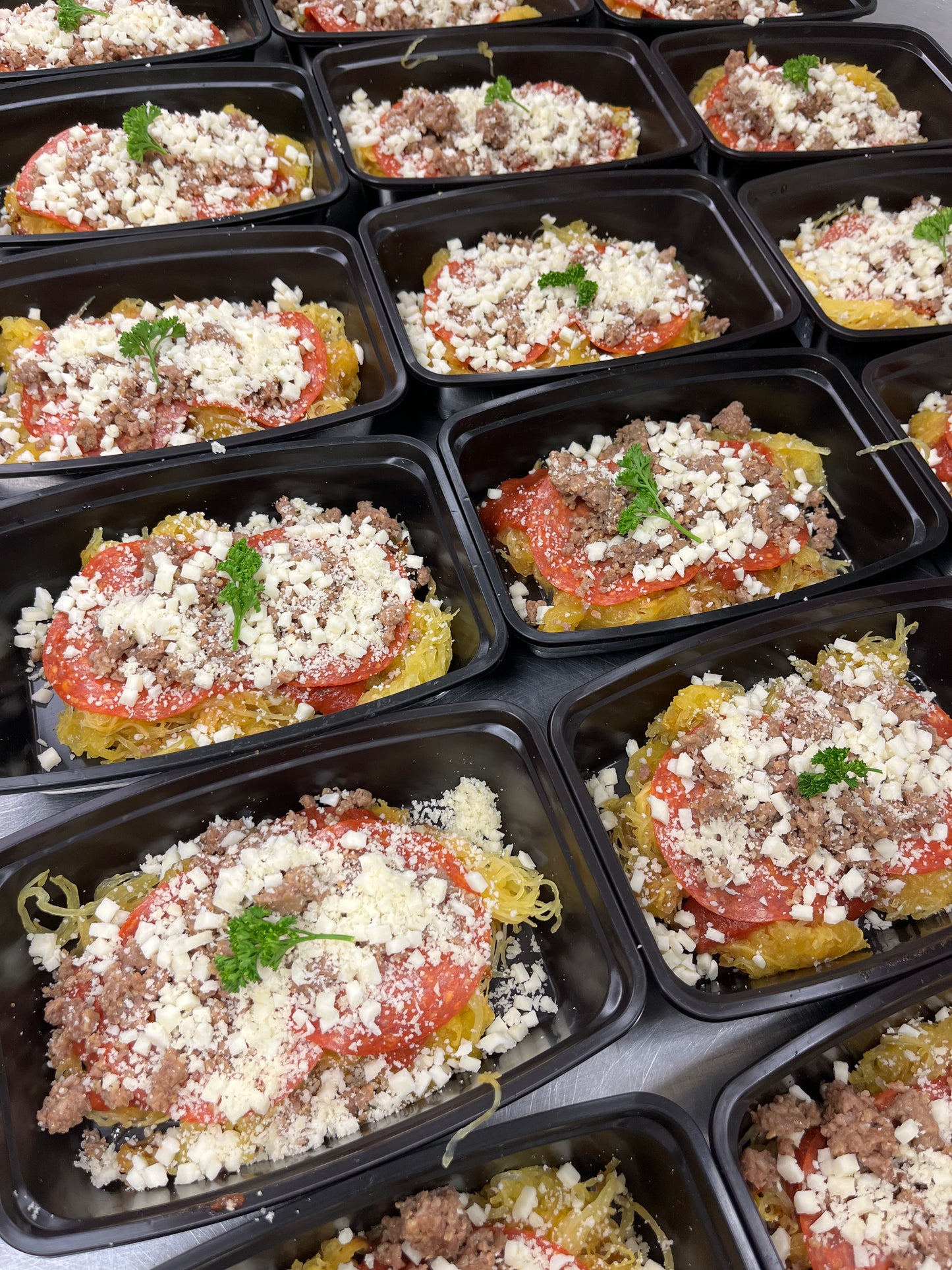 Pepperoni & Sausage Pizza Spaghetti Squash Boats