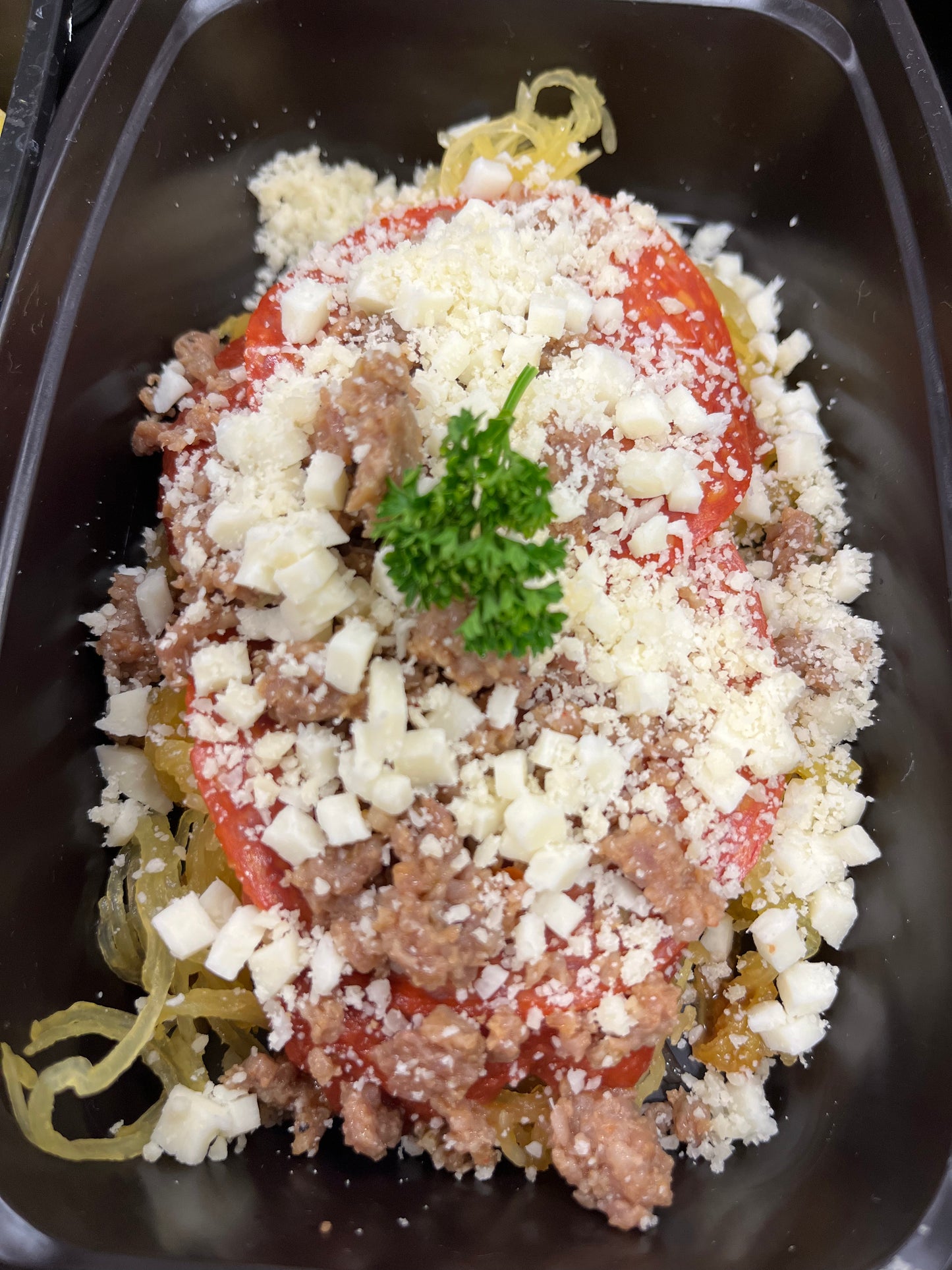 Pepperoni & Sausage Pizza Spaghetti Squash Boats