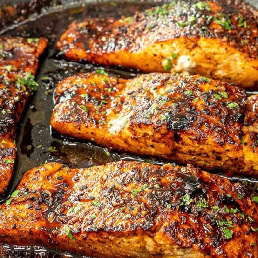 Cajun Honey Butter Salmon & Sweet Potato