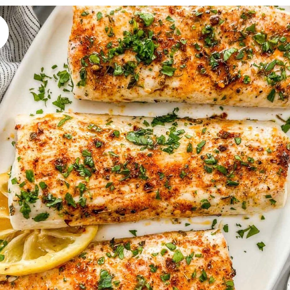 Lemon Baked Mahi Mahi w/Fresh Steamed Broccoli and carrots