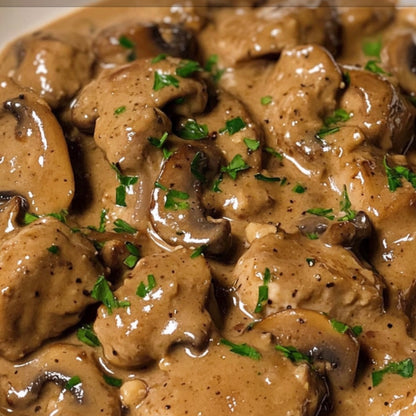 Steak or Chicken Marsala Pasta