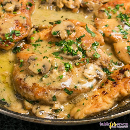 Steak or Chicken Marsala Pasta