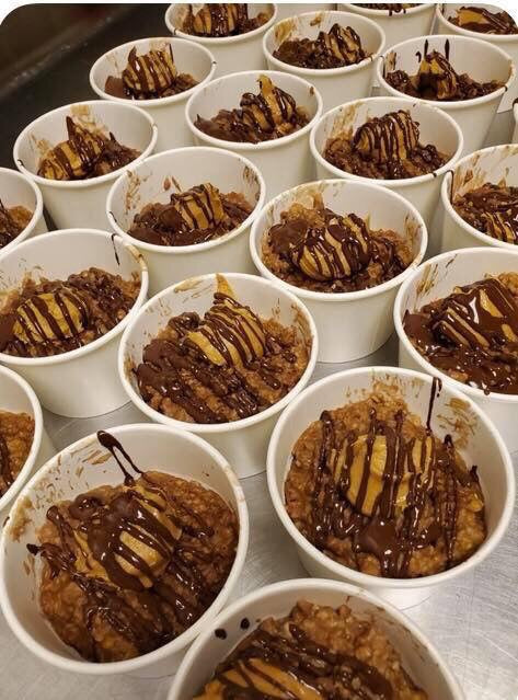 Brownie Batter Peanut Butter Swirl Oatmeal
