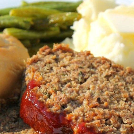 Mom's Homemade Meatloaf & Beef Gravy w/ Mashed Potatoes and Buttered B ...